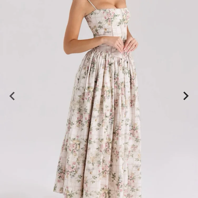 Cielle Dress | Cream Floral Print / XL