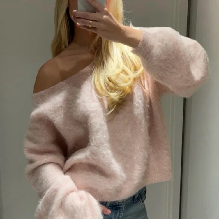 Selene- Off Shoulder Knit Sweater