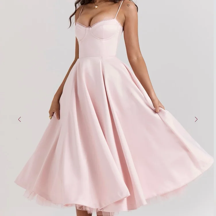 Mademoiselle Ballerina Pink Midi Dress