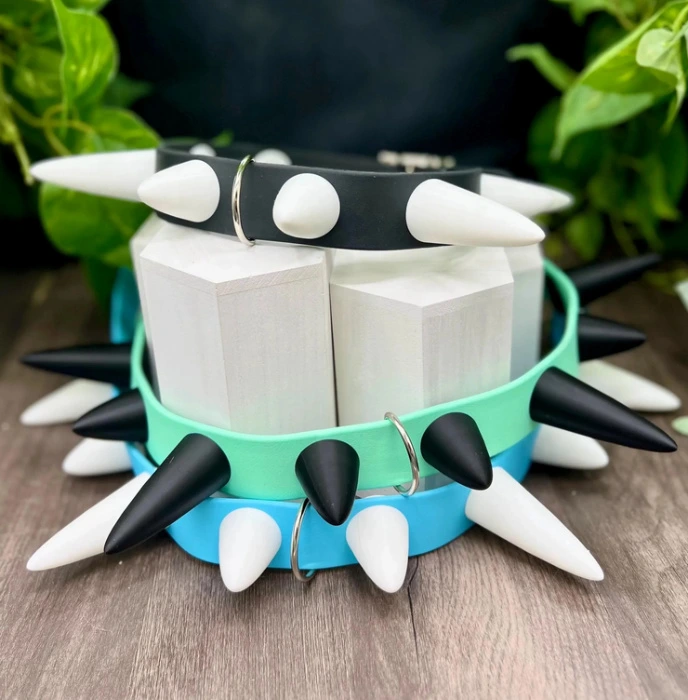 Custom Color Rounded Spiked Fursuit Collar — SpiltGrapeSoda