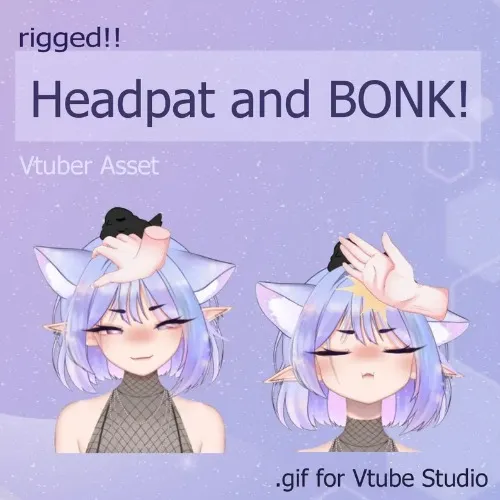 Animated Headpat and Bonk | Vtuber Asset