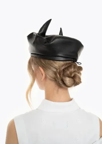Beret With Horns Demidevil (Black)