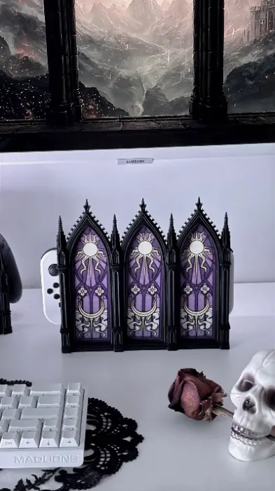 Cathedral Windows Switch Dock Cover (Black/Moon Stained Glass) 