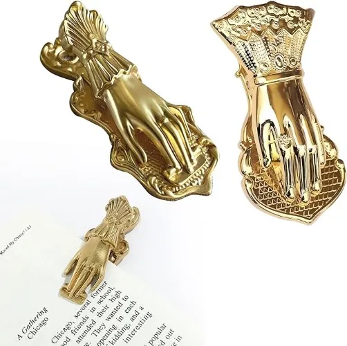 2pcs Hand Shaped Book Clip, Vintage Metal Paper Clip Elegant Lady Hand Shaped Bookmark Page Holder Manual Storage Clip Sealing Clamps for Office, Home, School : Amazon.nl: Stationery & Office Supplies
