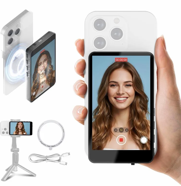 Selfie vlog monitor