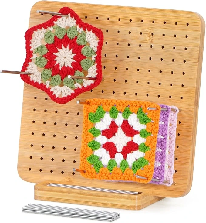 Lifewit 7.7" Crochet Blocking Board with 20 Pegs
