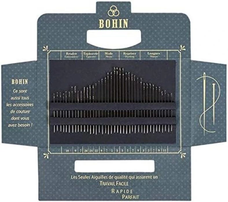 Needle Book of 40 Needles - Blue Solange