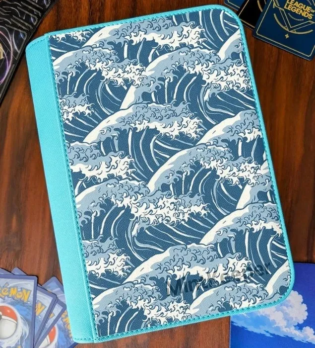 Blue Wave 4 Pocket Premium Zip Trading Card Binder TCG