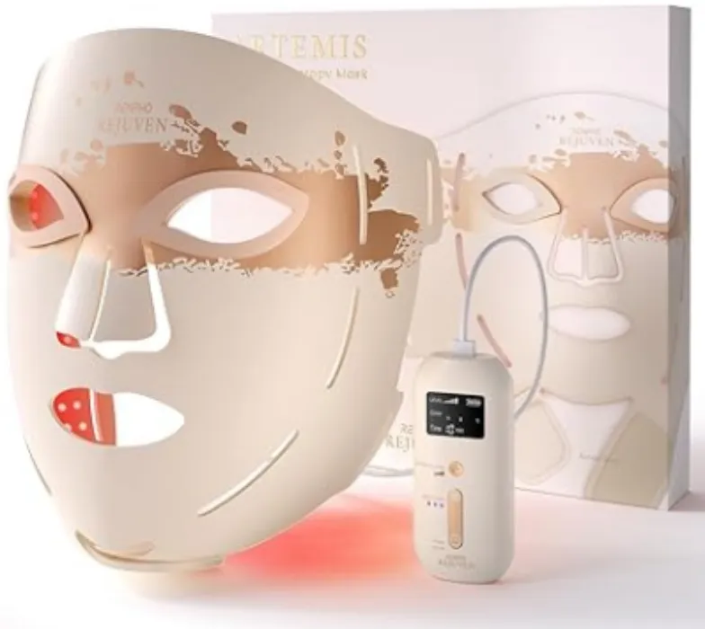 RENPHO LED Red Light Face Mask for Face 2026, Anniversary Christmas Gifts for Women Mom Wife, 324 LEDs Full Face Coverage & 3 Light Modes, Cordless LED Face Mask for Home Use & Travel