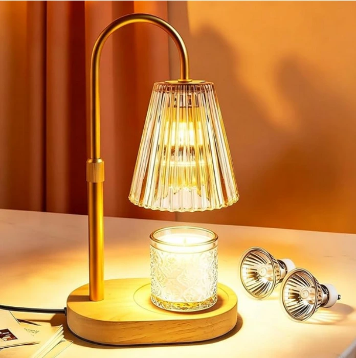 Candle Warmer Lamp with Timer Dimmable, Electric Wax Melter for Scented Jar Candles, Height Adjustable, Candle Warmer with 2 Bulbs for Women Christmas Birthday New Home Decor Gifts : Amazon.com.au: Lighting