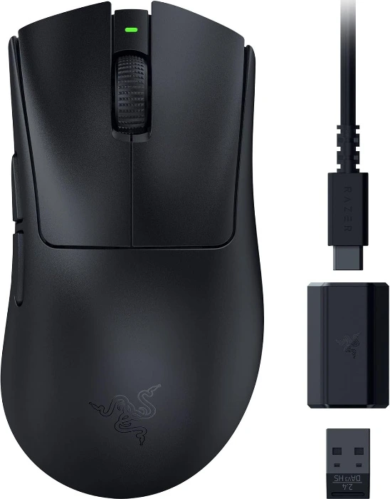 Razer DeathAdder V3 HyperSpeed Wireless Gaming Mouse: 55g Lightweight - USB C Charging - Up to 100 Hr Battery - Advanced 26K Optical Sensor - Gen-3 Optical Switches - 8 Programmable Controls - Black: Mice: Amazon.com.au