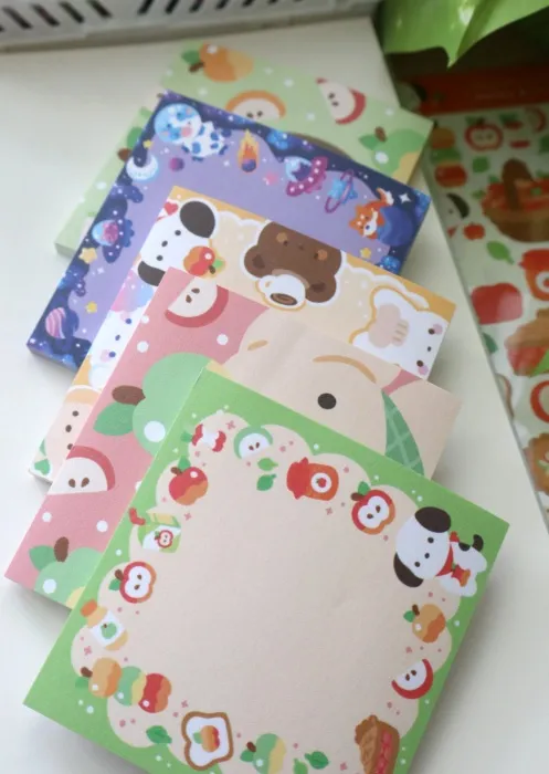 🚀 Assorted Kawaii Sticky Note Set - 5 Pack