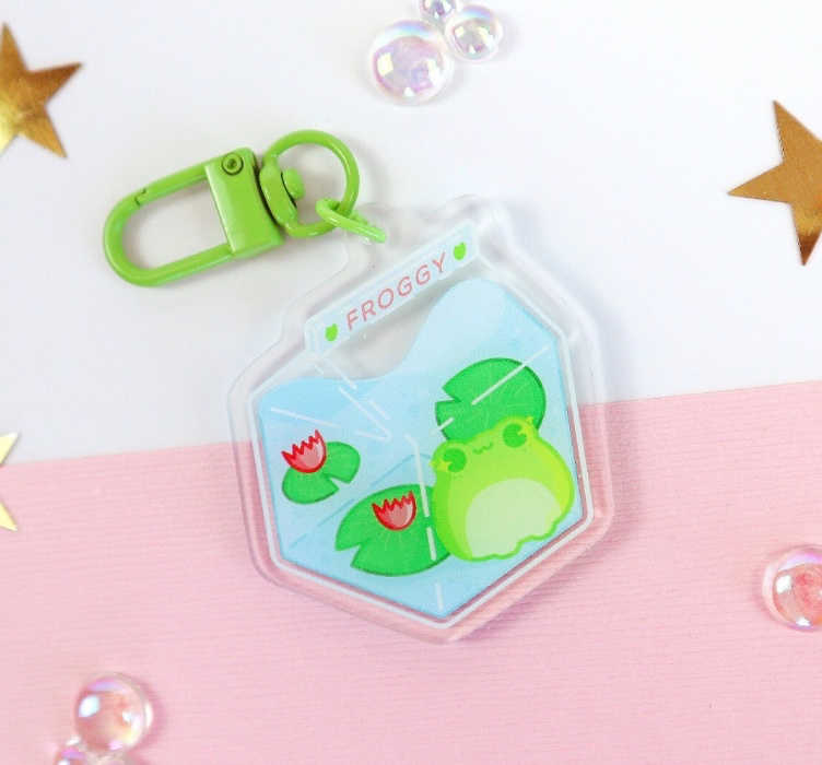 🐸 Froggy Milk Carton Keychain