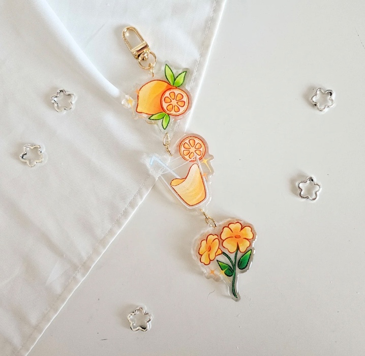🍋 Lemon Linking Acrylic Charm