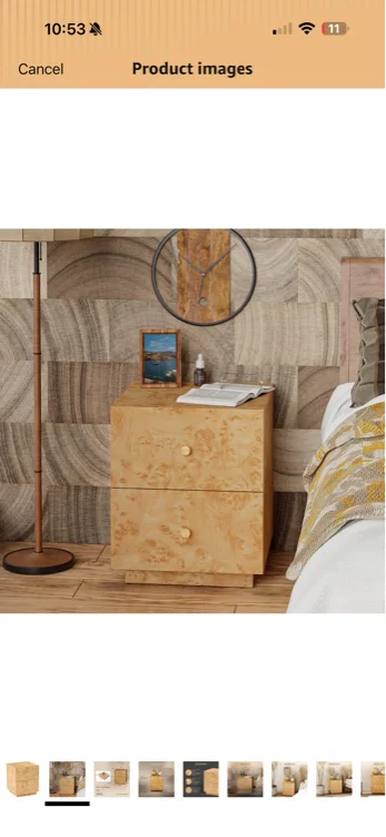 Burlwood side table