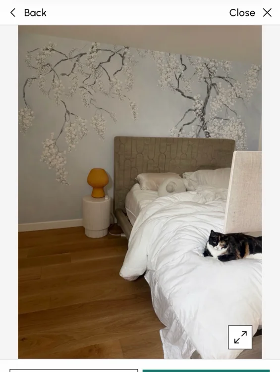 Birch blue whisteria painting
