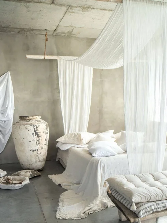 White sheer curtain