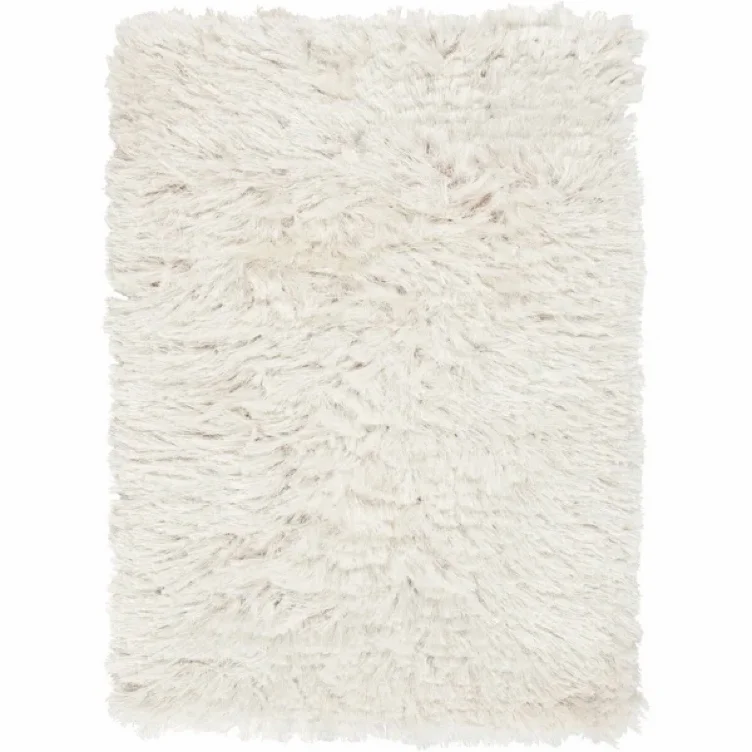 White shag rug