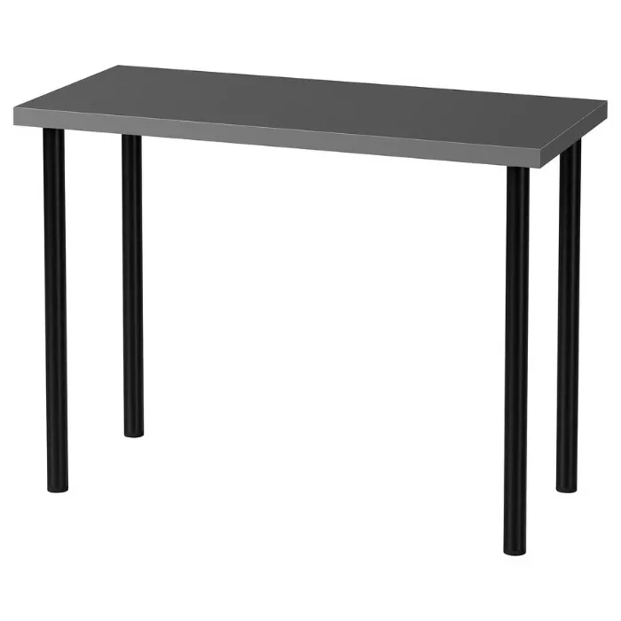 LINNMON / ADILS Table - dark grey/black 100x45 cm