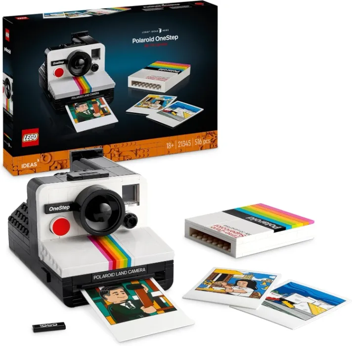 LEGO Ideas Polaroid OneStep SX-70 Camera Set for Adults, Collectible Vintage Model Kit to Build with Authentic Details, Creative Activity, Photography Gifts for Men, Women, Him, Her & Teens 21345 | Collectible Vintage Model Kit, Authentic Details, Creative Activity, Photography Gifts for Men, Women, Him, Her & Teens : Amazon.co.uk: Toys & Games