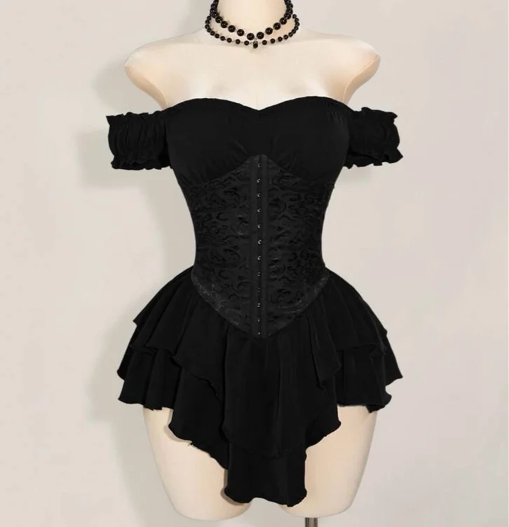 Black Corset Mini Dress