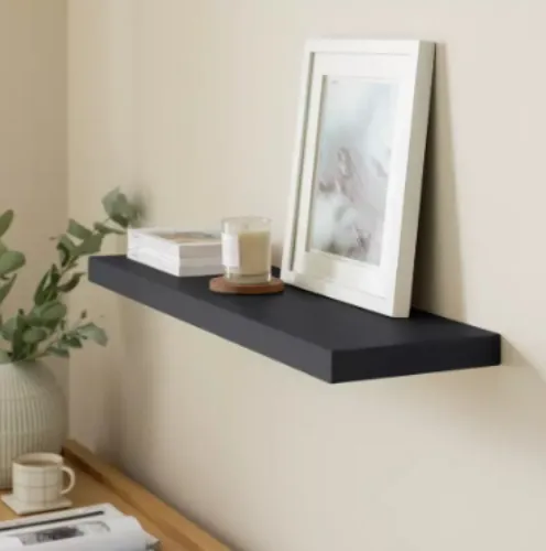 Argos Home Jak 80cm Floating Shelf - Black Gloss
