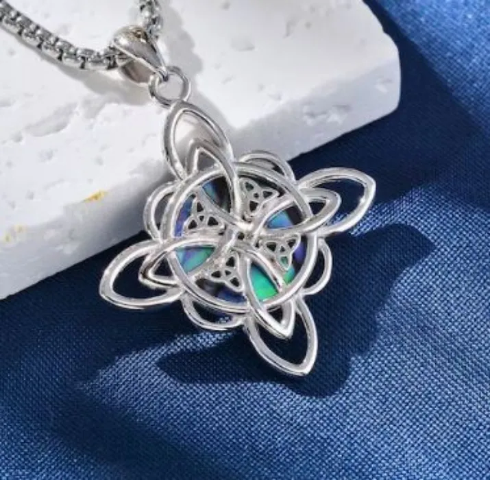 Silver Witches Knot necklace
