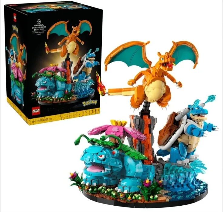Venusaur, Charizard and Blastoise Lego Set