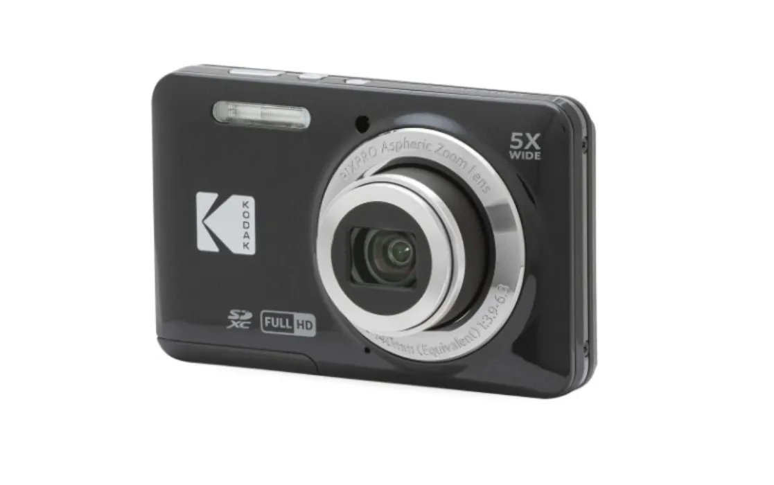 KODAK PIXPRO FZ55-BK 16MP Digital Camera 5X Optical Zoom 28mm Wide Angle 1080P Full HD Video 2.7" LCD Vlogging Camera (Black)