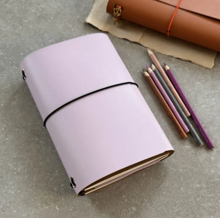 leather trifold A5 notebook cover