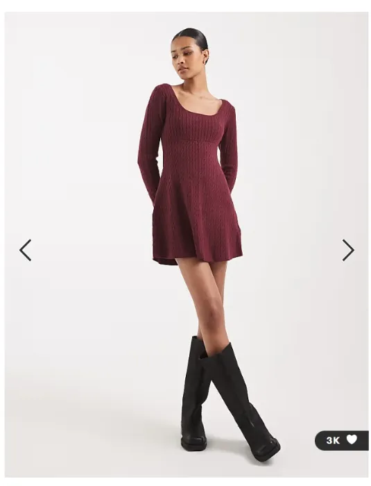 Hollister tie back mini dress in burgundy 