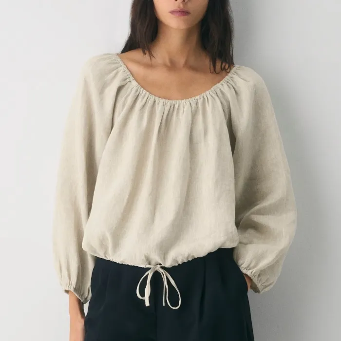aritzia Fiore Linen Blouse