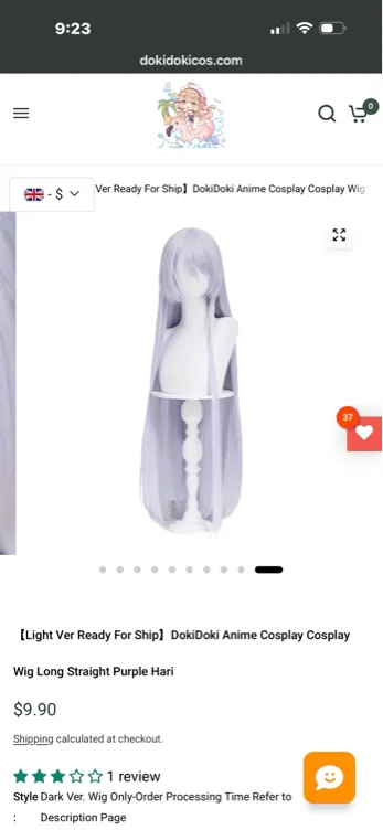 Black Lobelia wig