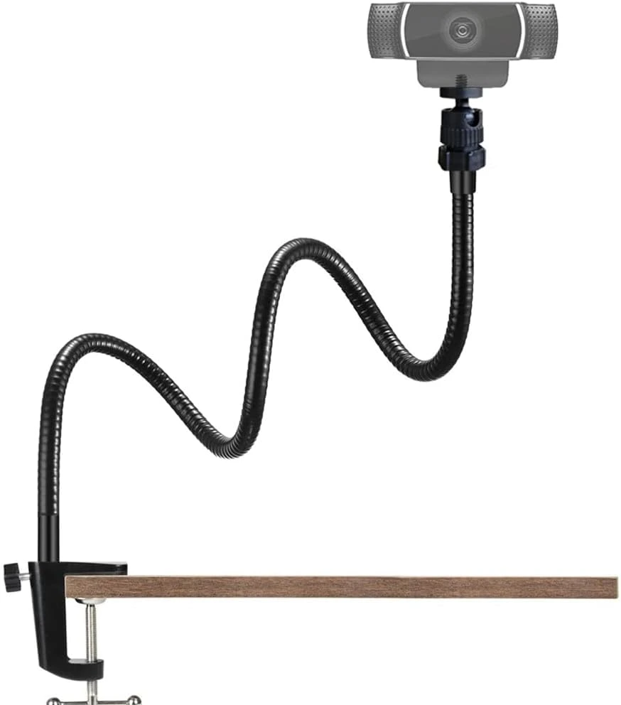 Tencro Adjustable 27" Gooseneck Desktop Webcam Stand Holder Camera Desk Clamp Mount for Logitech Webcam C925e C922x C922 C930e C930 C920 C615 and More (1/4" Threaded) : Amazon.ie: Electronics