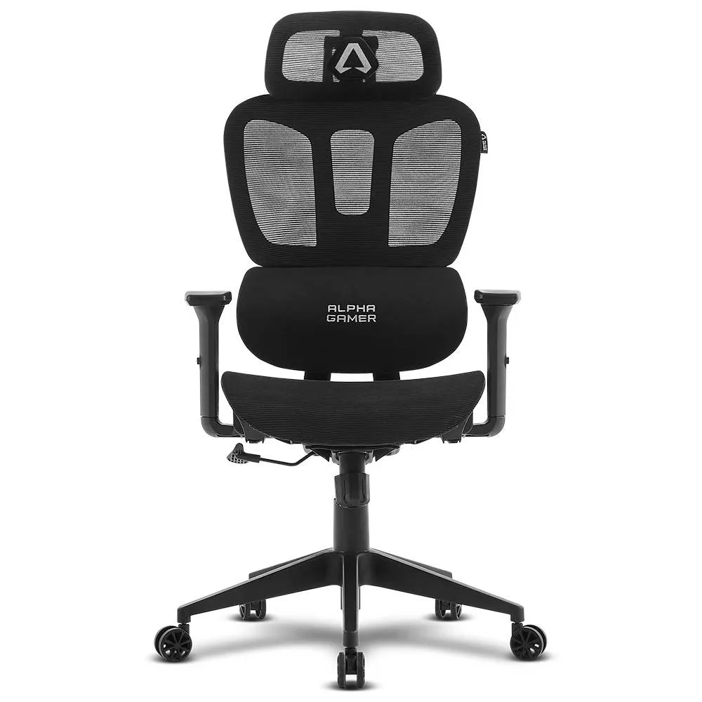 Cadeira de Escritório Ergonómica Alpha Gamer Luna V2 Preta