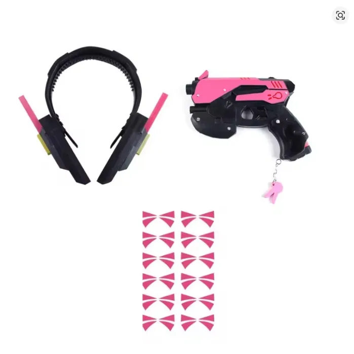 Overwatch Dva Cosplay Headphone and Gun 
