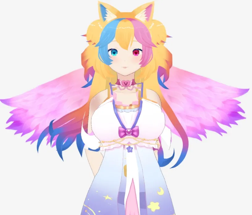 2D Vtuber Model Neko Angel 