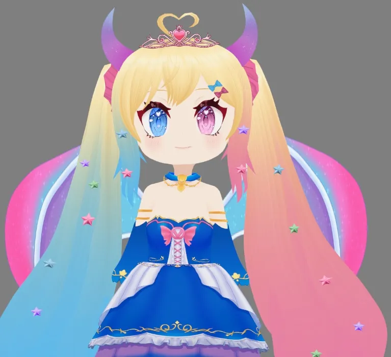 2D Vtuber Model Chibi Demon Vanessa