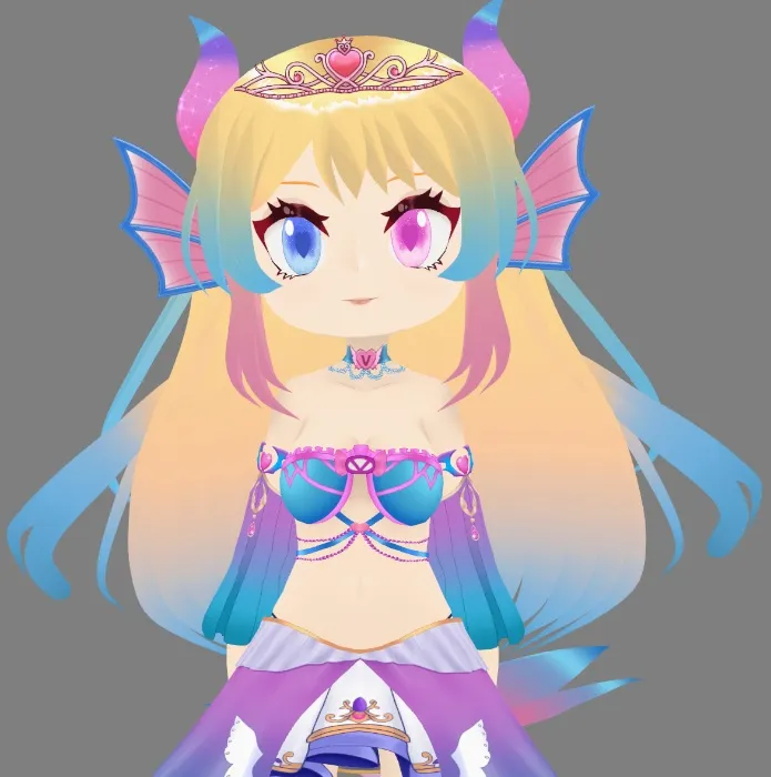 2D Vtuber Model Chibi Mermaid 