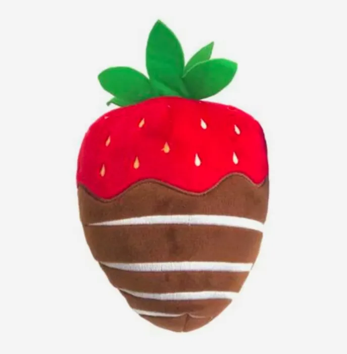 Huxley & Kent Dog Power Plush Chocolate Strawberry Dog Toy