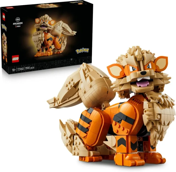 LEGO Pokémon Arcanin - Set de Construction pour Adulte avec Figurine - Maquette Anime avec Queue, Pattes & Tête Articulées - Décoration DIY de Chambre ou Bureau - Idée de Cadeau Gaming Collector 72160 : Amazon.com.be: Speelgoed