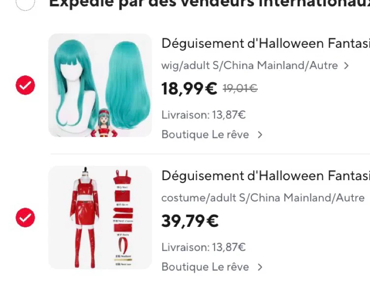 bulma red costume 