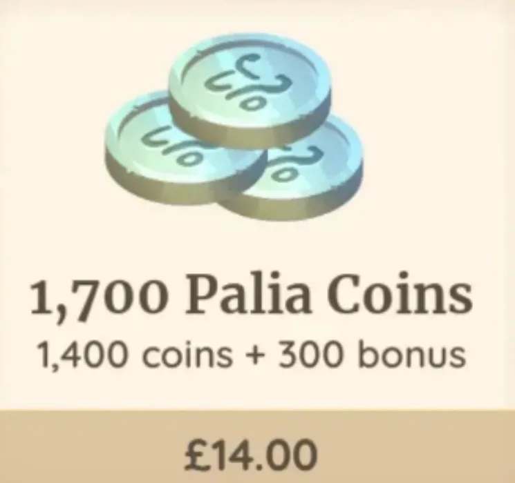 1700 Palia Coins