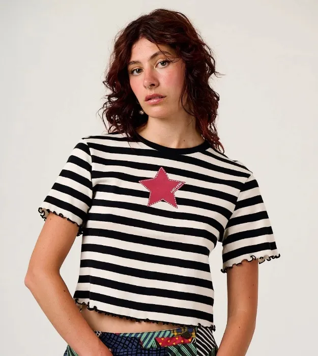 Lucy & Yak Striped Star Tshirt