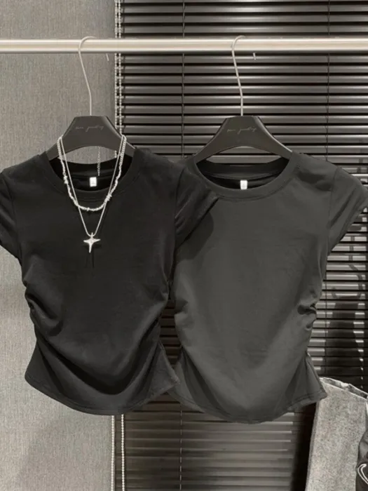 Black Short-Sleeved T-Shirt