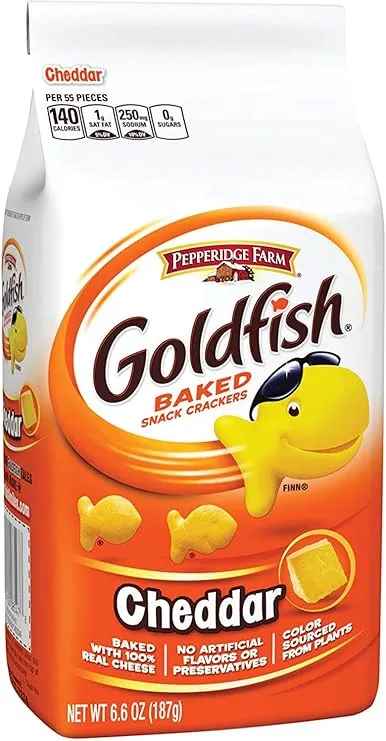 Pepperidge Farm Goldfish Baked Snack Crackers Cheddar, 6 oz : Amazon.ie: Grocery