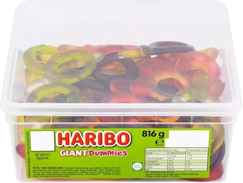 HARIBO Giant Dummies 60 Pieces, 816 g : Amazon.ie: Grocery