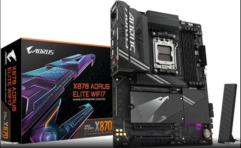 GIGABYTE X870 AORUS ELITE WIFI7 AM5 LGA 1718, ATX, DDR5, 4x M.2, PCIe 5.0, USB4, Wi-Fi 7, 2.5GbE LAN, EZ-Latch, 5-Year Warranty