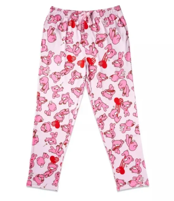 Gloomy Bear Heart Print Lounge Pants