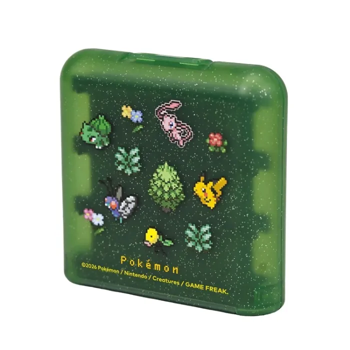 HORI 24-Game Card Case (Pokémon Pixel Green) for Nintendo Switch 2 - Officially Licensed by Nintendo